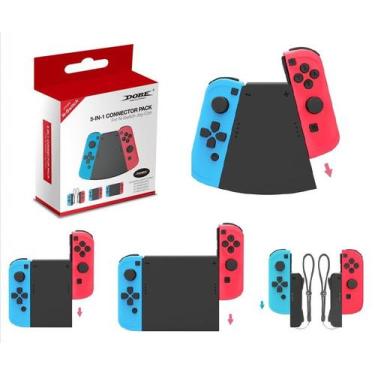 Imagem de Kit 5 Conectores Grip Para Controle Joy-Con Nintendo Switch Preto - Do