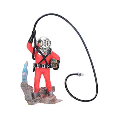 Imagem de POPETPOP Decorações de Aquário Mergulhador com Mangueira Live Action Aerating Aquarium Ornamento de Peixe Decoração de Aquário Ornamento de Aquário