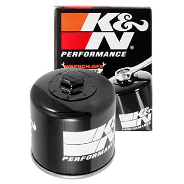 Imagem de K&N Filtro de óleo de motocicleta: alto desempenho, premium, projetado para ser usado com óleos sintéticos ou convencionais: serve para veículos selecionados Buell, KN-177