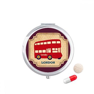Imagem de Porta-comprimidos, porta-comprimidos, caixa de armazenamento de medicamentos do Reino Unido London Double Decker