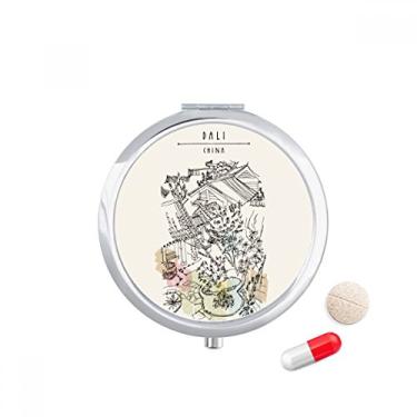 Imagem de Dali Park Among Houses China Estojo de comprimidos Bolso Caixa de armazenamento de medicamentos Dispensador de recipiente