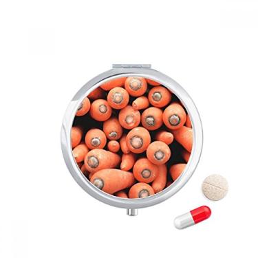 Imagem de Caixa de comprimidos para fotografia de cenouras vagáveis frescas com bolso para remédios