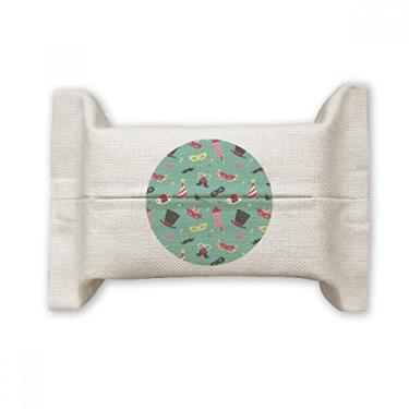 Imagem de Bolsa de linho de algodão para lenços faciais Happy Carnival of Venice
