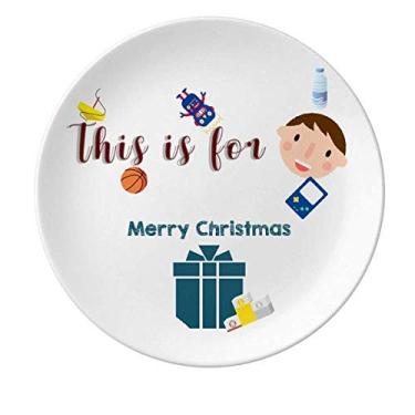 Imagem de Caixa de presente de porcelana Surpresa Prato de jantar Redondo Masculino