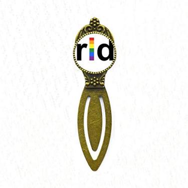 Imagem de Marcador de página LGBT arco-íris gay lésbica transgênero retrô para escritório