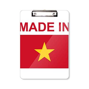 Imagem de Made in Vietnam Country Love Prancheta pasta para escrever placa A4