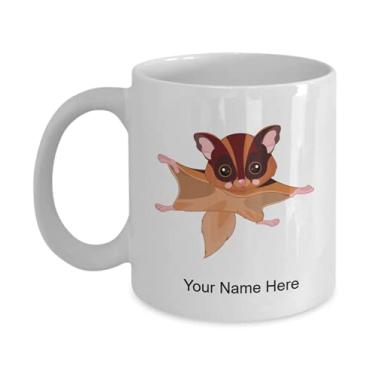 Imagem de Caneca de esquilo voador personalizada, copo de café esquilo voador, ideia de presente de esquilo voador, copo de esquilo voador personalizado, caneca de café de 325 ml