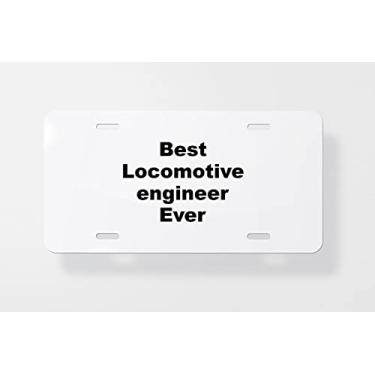 Imagem de Capa para placa de carro de engenheiro locomotiva – Capa para placa de carro – Capa para moldura de placa de carro 15 x 30 cm