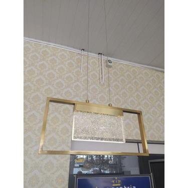 Imagem de Pendente Led Bolhas Dourado Retangular Moderno