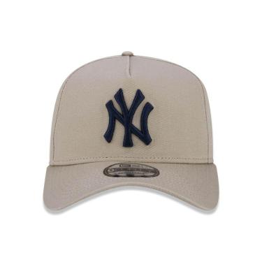 Imagem de Boné 9Forty New York Yankees AFrame Bege Snapback Aba Curva