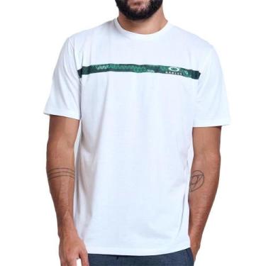 Imagem de Camiseta Oakley O'classics Stripe Wt23 Masculina Branco