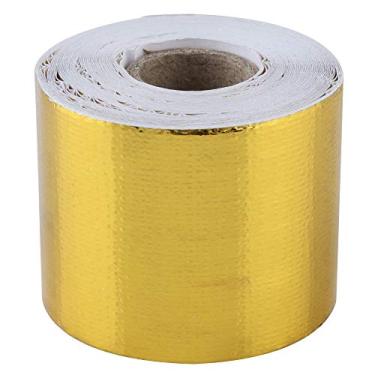 Imagem de Sluffs Heat Shield Wrap, Folha De Isolamento Reflexivo De Bolhas, 1 Rolo De Folha De Alumínio De Carro Dourado Fita Adesiva Reflexiva De Escudo Térmico Para Firewalls Células De(10M*5Cm)