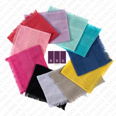 Imagem de Kit 50 Toalhinha Social de Bordar com Franja Escolar Lancheira Toalha de Mão/Boca