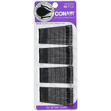 Imagem de Conair Styling Essentials Bobby Pins Pacote com 60 grampos pretos (pacote com 6)