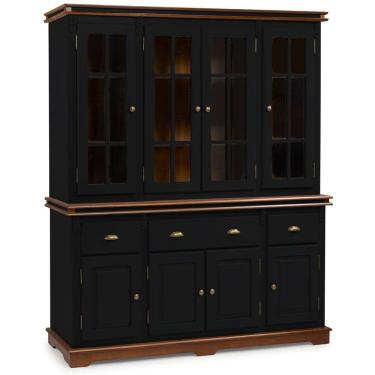 Imagem de Cristaleira Arca e Oratório 8 Portas 3 Gavetas Manchester 2055 Linz Móveis - Preto/Imbuia
