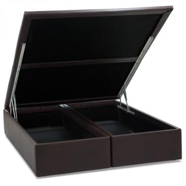 Imagem de Base Baú Corino Super King 193x203x39cm Ortobom Marrom