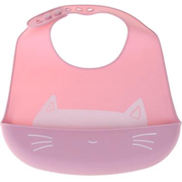 Imagem de Babador Cata Migalha Silicone Impermeável Rosa