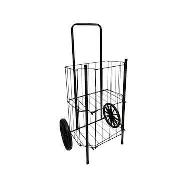 Imagem de Carrinho de Feira Utimil Roda fácil em Aço e Polietileno - Preto