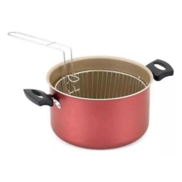 Imagem de Panela Fritadeira Antiaderente Com Cesto Para Fritar Cereja