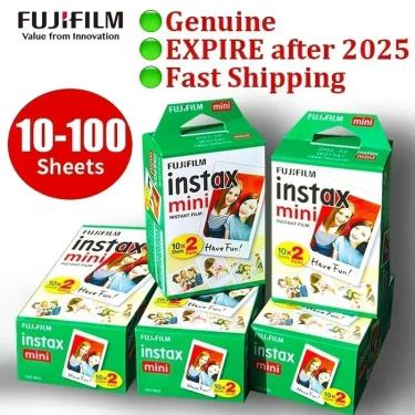 Imagem de Fujifilm Instax Mini Film Paper  10-100 folhas para câmeras instantâneas Fuji  12  11  9  40  70  90