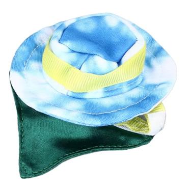 Imagem de Chapéu de Cowboy e Bandana para Répteis, 2 Peças, boné para Animais de Estimação, Lagartos, Hamsters, Cães Pequenos, Acessórios para Répteis de Halloween (BLUE)