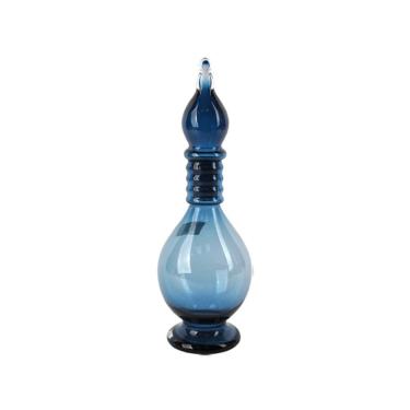 Imagem de Garrafa Decorativa Aladino de Vidro Azul 40cm WG0076 BTC