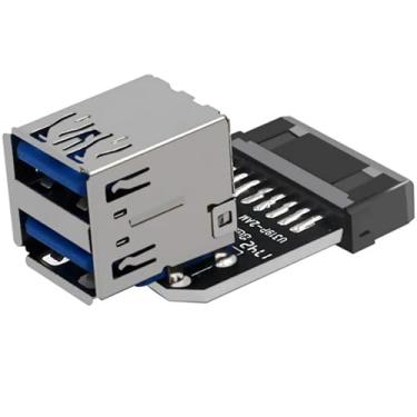 Imagem de ZEZEFUFU 19 pinos/20 pinos para adaptador USB 3.0 duplo conector divisor de placa mãe para PC Desktop
