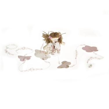 Imagem de Pingente De Cortina Menina Rosa Quarto Bebê Infantil (par)
