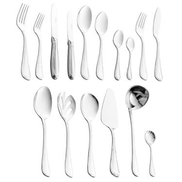 Imagem de WOLFF Faqueiro de Aço Inox Croisé 102 Peças Com Estojo - Jogos de Talheres - Mesa Posta - Utensílios de Cozinha, Enxoval, Casamento, Decoração