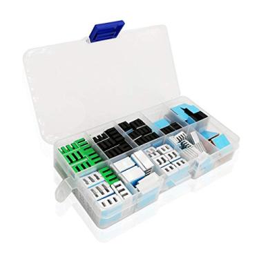 Imagem de Easycargo Raspberry Pi kit dissipador de calor alumínio + cobre + fita adesiva 3M 8810 para resfriador Raspberry Pi 4, Raspberry Pi 3 B+ (124 peças)