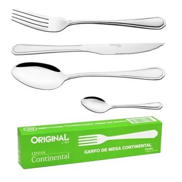 Imagem de ORIGINAL LINE - Jogo Garfo Faca Inox 48 Peças Bar/restaurante Bufffet