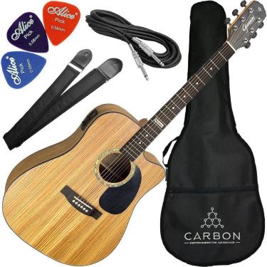 Imagem de Kit Violão Folk Eletroacústico Giannini Gf1D Zw Com Afinador
