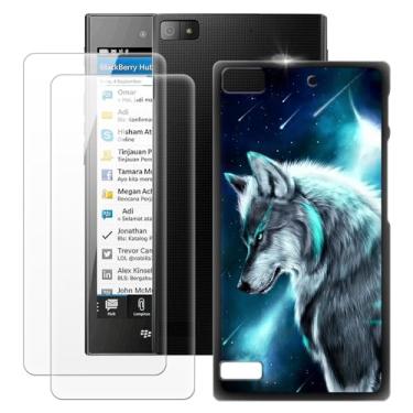 Imagem de MILEGOO Capa para BlackBerry Z3 + 2 peças protetoras de tela de vidro temperado, capa ultrafina de silicone TPU macio à prova de choque para BlackBerry Z3 Jakarta (5 polegadas)