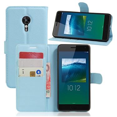Imagem de Capa carteira Lenovo ZUK Z2 Pro, capa carteira flip de couro PU premium com compartimento para cartão, suporte e fecho magnético [capa interior à prova de choque de TPU] Compatível com Lenovo ZUK Z2