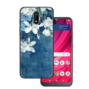 Imagem de Tznzxm Capinha de Celular, Capa para Blu View 4 B135DL, Design de Pintura de Flores, Flexível, TPU Macio, Resistente a Arranhões, Antiderrapante, Capa Traseira Fina