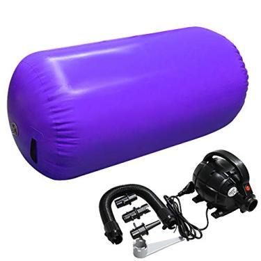 Imagem de GLANT Air Mat Tumble Track AirSpot - trampolim de treinamento de ginástica - trampolim inflável redondo (rolo de ar - roxo (bomba de fermento), (diâmetro) 60 cm x (A) 100 cm)