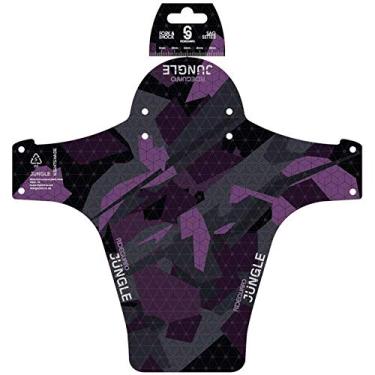 Imagem de RideGuard PF1 Jungle Nightshade. Para-lama dianteiro MTB Mudguard Mountain Bike. Serve para bicicletas de 24 polegadas, 26 polegadas, 27,5 polegadas, 29,6 polegadas, Plus Size e Fat Bikes. Feito no Reino Unido 100% Plástico Reciclado 100% Reciclável.