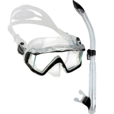 Imagem de Kit de Mergulho Máscara+Respirador Cressi Pano 3 + Tao Semi Dry-Unissex