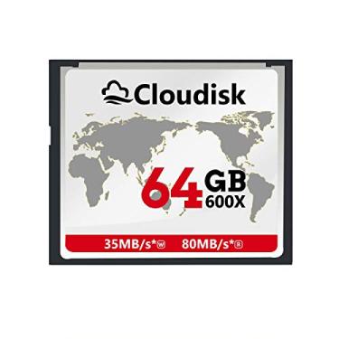Imagem de Cloudisk Cartão Flash Compacto 64GB 600X CF 2.0 Desempenho para Câmera DSLR, Câmera Digital Vintage e Equipamentos Industriais (64 GB)