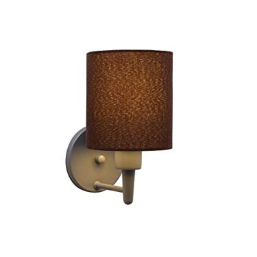 Imagem de Lustre Arandela Cilíndrica Cúpula Tecido 14x15 cm, Vivare Iluminação, Arandela Parede2009 CZLC, Cinza, Pequeno