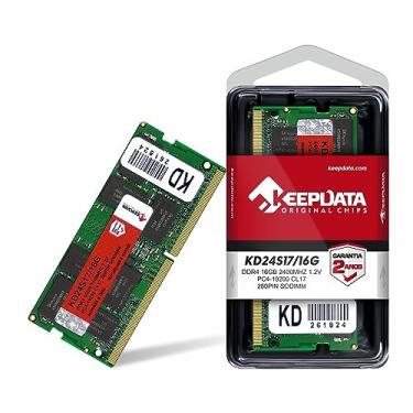 Imagem de MEMÓRIA RAM PARA NOTEBOOK DDR4 16GB 2400MHZ KEEPDATA KD24S17/16G
