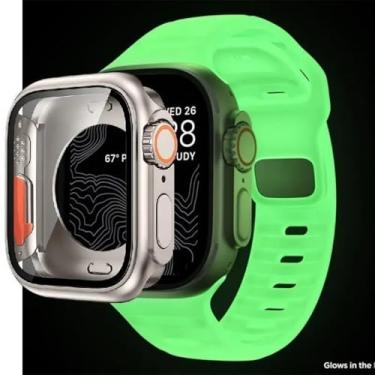 Imagem de Waillynice Capa + pulseira de silicone inteligente para Apple Watch séries 3, 4, 5, 6, Se 7 e 8 de 45 mm, 44 mm, 41 mm, 42 e 40 mm (série 6SE54 de 44 mm, P)