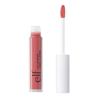 Imagem de e.l.f. Verniz labial, nutritivo, não pegajoso, brilho labial ultra brilhante com cor transparente, infundido com vitaminas A e E, vegano e livre de crueldade, rosa selvagem