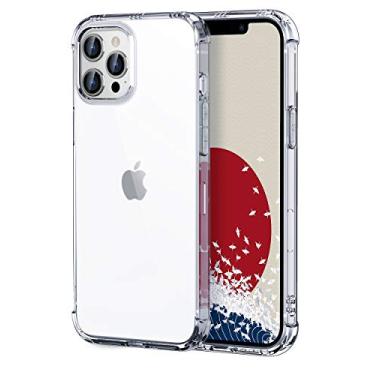 Imagem de ONES Capa transparente compatível com iPhone 12 Pro Max · {u> Airbags MIL à prova de choque (feature_two_browse-bin) ♚ Ressonância do alto-falante ♚♚ Protetor de lente de tela (feature_two_browse-bin)