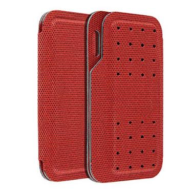 Imagem de Estojo de transporte para monitor de eletrocardiograma Kardia Mobile – Capa de viagem Kardia cabe no bolso, possui fecho magnético fácil de usar em movimento, não serve para KardiaMobile 6L, vermelho
