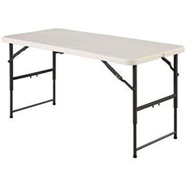 Imagem de Mesa Dobrável Polietileno com ajuste na altura até 85 cms 1.22x0.60 cms - importada