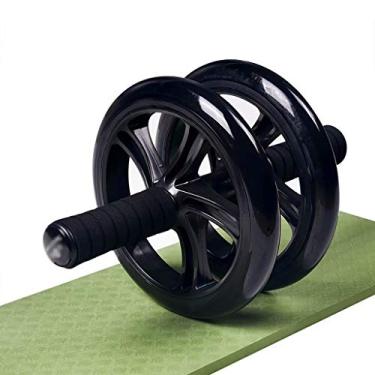 Imagem de Roda abdominal de roda dupla silenciosa para uso doméstico, homens e mulheres, rolo de barriga fina Fitness Equipment diâmetro de 20 cm
