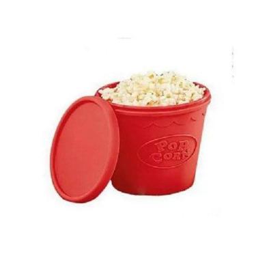 Imagem de Balde De Pipoca Silicone Vermelho