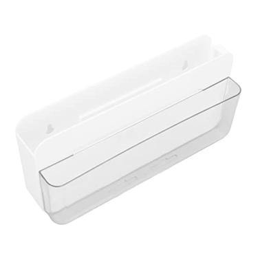 Imagem de Suporte de Controle Remoto Com 2 Compartimentos, Suporte de Telefone Removível Transparente para Montagem Em Parede para Telha de Vidro, Organizador de Loja de TV, óculos, Notas