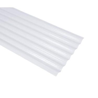 Imagem de Kit 15 Telhas Translucida em Pvc 2,44 X 0,50 Ob Branco